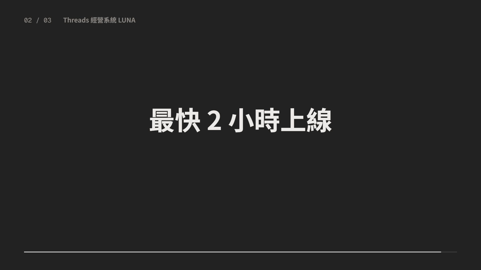 Threads 經營系統 LUNA 案例動畫封面:最快 2 小時上線